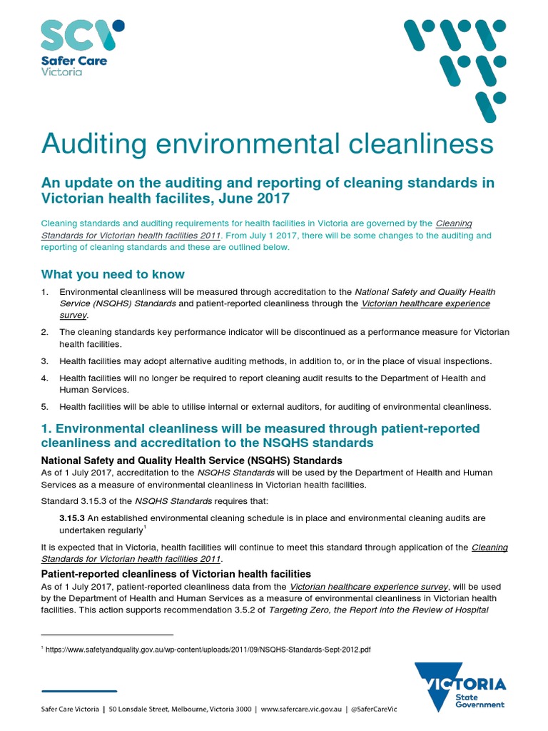 Updates on Cleaning Standards 2017 | PDF | Audit | Health Care