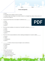 Worksheet Science Grade 6d