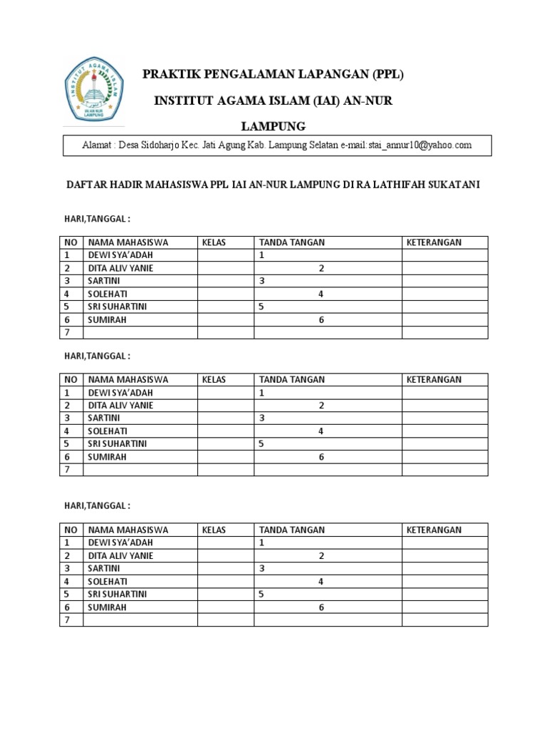 Absen PPL | PDF