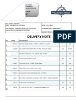 HTK Fortune Delivery Note