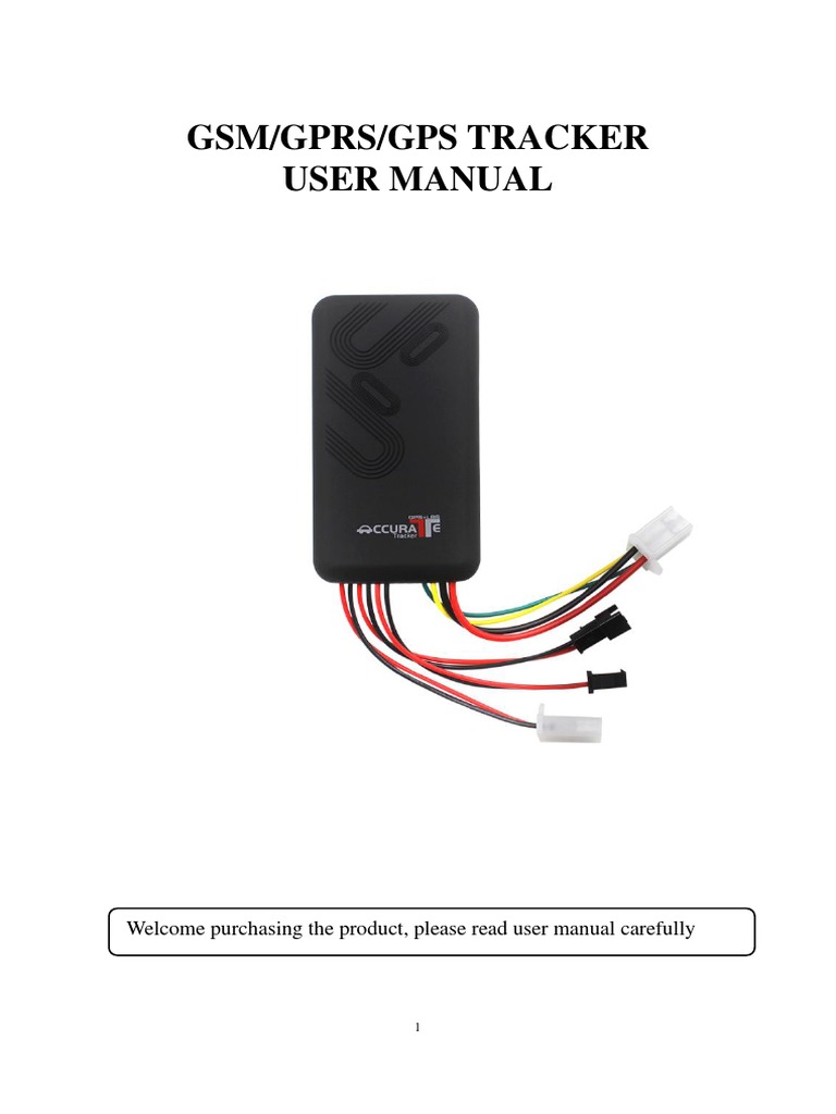 Gsm/Gprs/Gps Tracker User Manual Purchasing The Product