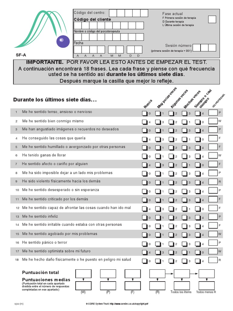 CORE SFA Spanish Male | PDF