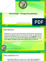 PowerPoint - Saving Presentations