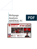 Webpage Analysis Arsenal FC: (Tapez Le Sous-Titre Du Document)