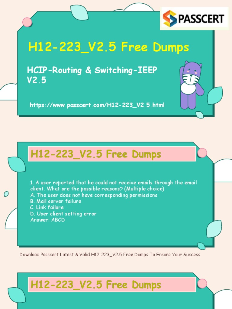 H12223 V2.5 HCIPRouting & SwitchingIEEP V2.5 Exam Dumps PDF