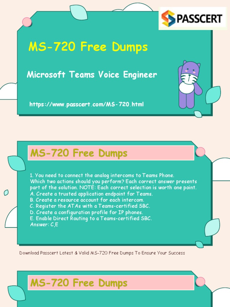 Microsoft Teams Voice Engineer MS-720 Dumps | PDF | Computer Network ...
