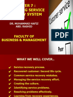 Developing Service Recovery System: Faculty of Business & Management