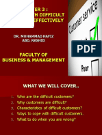 Dealing With Difficult Customers Effectively: Dr. Muhammad Hafiz Abd. Rashid