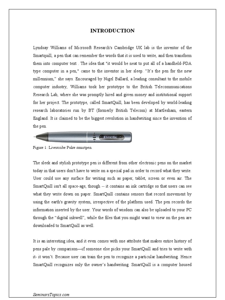 Smart Quill 07012013141336 Smart Quill PDF Accelerometer Personal