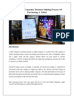 A Report On Consumer Decision Making Process of Purchasing A Tablet