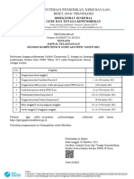 Jadwal Pelaksanaan Seleksi Kompetensi II