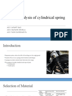 Analysis of Cylindrical Spring Design