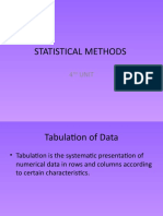 Statistical Methods: 4 Unit