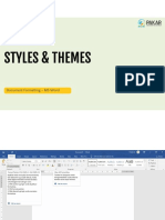 Styles & Themes: Document Formatting - MS Word