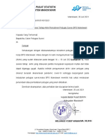 Surat Hasil Seleksi Tahap Akhir Rekrutmen Petugas Survei BPS Manokwari