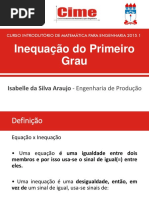 Inequação Do Primeiro Grau