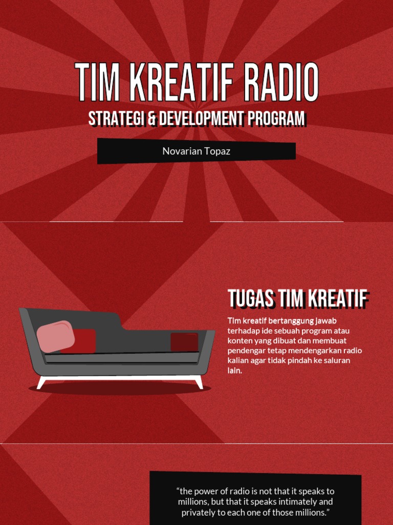 Strategi Kreatif Program Radio | PDF | Kajian Bahasa Asing | Seni