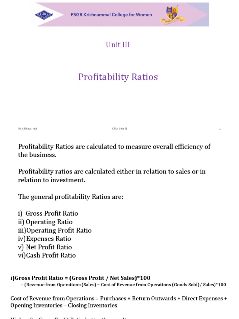 Understanding Profitability Ratios | PDF | Dividend | Net Income