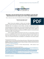 Resenha - Estado Democrático de Direito Estado Pósdemocrático e Sua Relação Com o Neoliberalismo