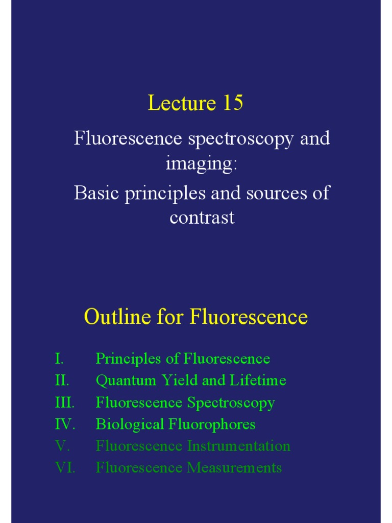 Understanding Fluorescence Basic Principles, Instrumentation, and