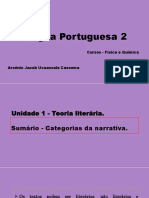 Língua Portuguesa 2 - Teoria Literária e Categorias da Narrativa