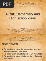 Rizal: Elementary and High School Days