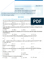 If 2sin Cos F : Section A