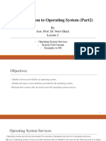 Introduction To Operating System (Part2) : by Asst. Prof. Dr. Noor Ghazi