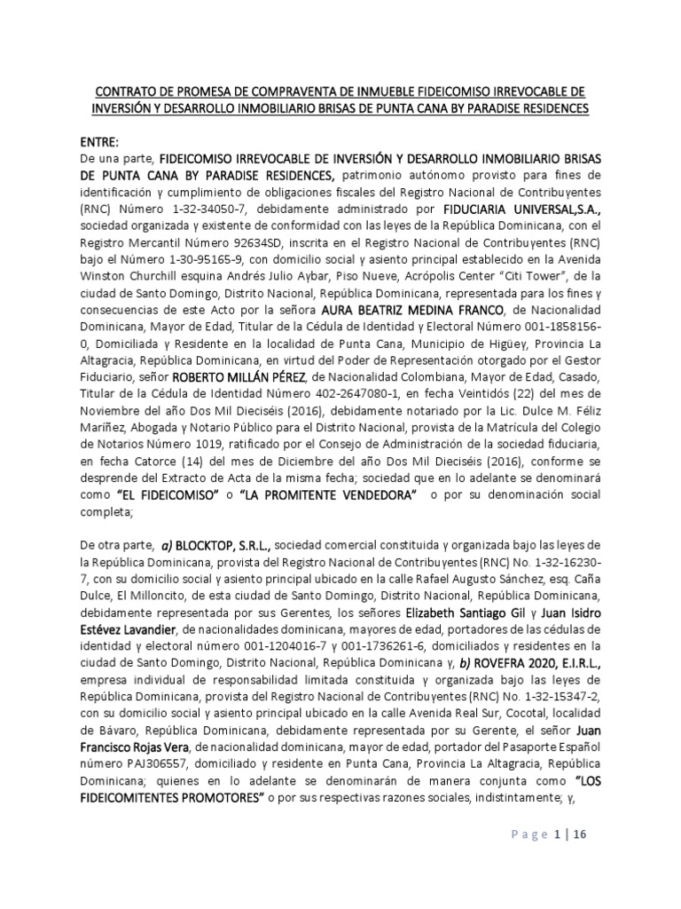 Contrato de Fideicomiso | PDF | Condominio | Justicia
