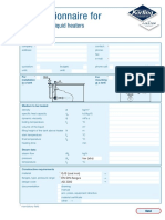 Questionnaire For: Steam Jet Liquid Heaters