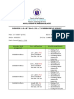 Individual Daily Log and Accomplishment Report: Department of Education