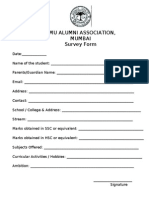 Amu Alumni Association Survey Form