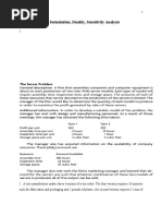 LP Sample Model Formulation, Duality, Sensitivity Analysis Product Mix