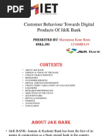Customer Behaviour Towards Digital Products of J&