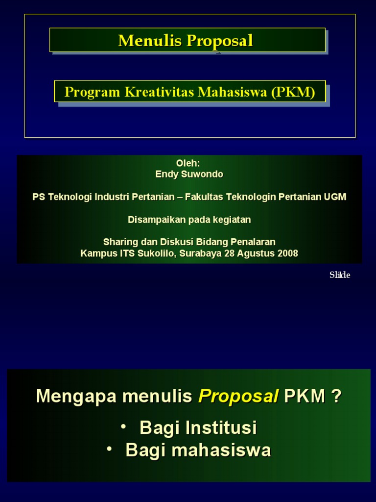Its Menulis Proposal PKM | PDF