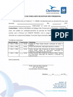 Declaração de Conclusão de Estágio Não Presencial: Nível Realizado Carga Horária Atividades