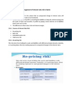 Management of Interest Rate Risk in Banks