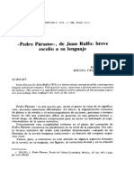 Pedro Páramo., de Juan Rulfo: Breve A Lenguaje: Escolio Su