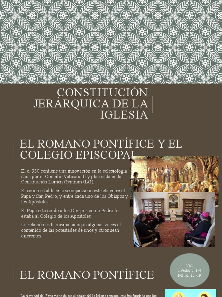 Eclesiología y Jerarquía de la Iglesia | PDF | obispo | Papa