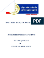 Rastriya Banijya Bank Limited: Interim Financial Statements