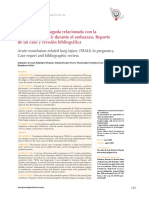 Lesión Pulmonar Aguda Relacionada Con La Transfusión (TRALI) Durante El Embarazo. Reporte de Un Caso y Revisión Bibliográfica