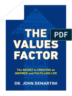 Values Factor: The Secret To Creating An Inspired and Fulfilling Life - John F. Demartini