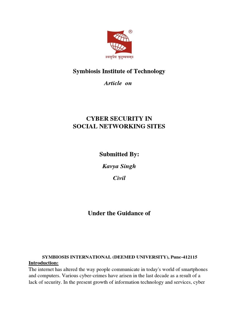 Cyber Security in Social Networking Sites | PDF | Malware | Computer ...