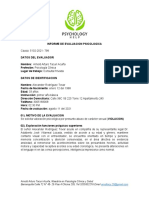 Informe de Evaluacion Psicologica