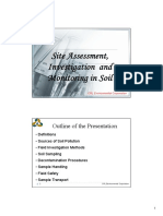 Site Assessment, Investigation and Monitoring in Soil