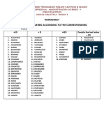 Write The Verbs According To The Corresponding: Worksheet