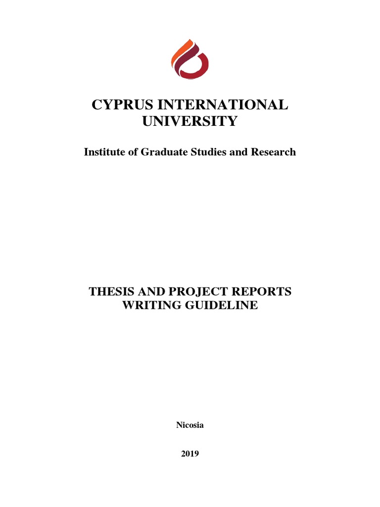 2019 Thesis Writing Guideline Pdf Thesis Citation