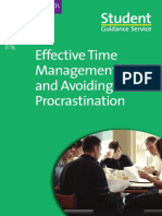 Effective Time Management and Avoiding Procrastination Leaflet