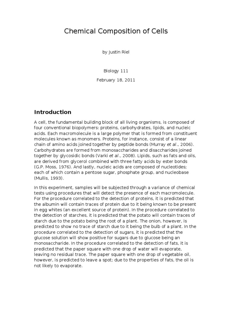 Macromolecules lab ap biology picture