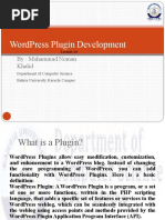 Wordpress Plugin Development: By: Muhammad Noman Khalid